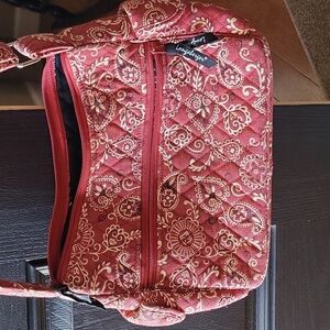 Longaberger Red Bandana print purse